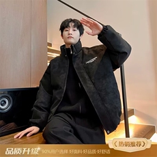 现货美式宽松立领PU皮面包棉服MY476/P100，男装棉衣，星座205-3