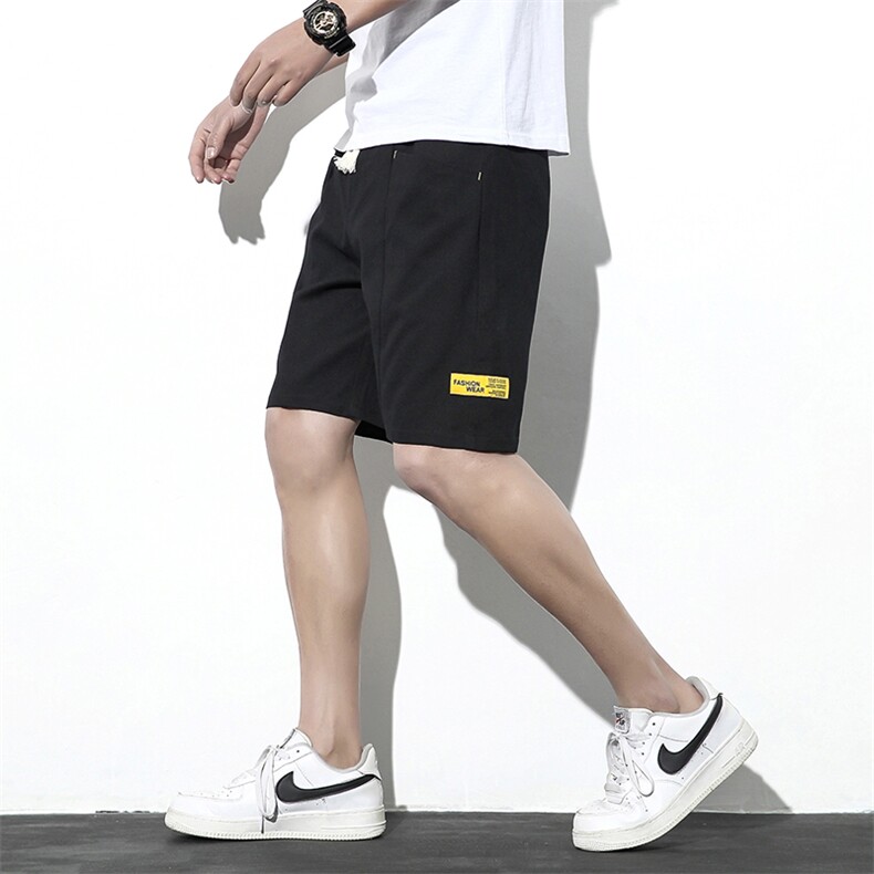 2021夏季港风ins宽松大码多口袋五分裤工装短裤男D,男装休闲裤,星座1712