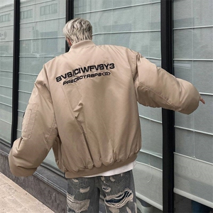 美式刺绣棒球棉服外套男女潮牌Cleanfit飞行夹棉外套MF322-P92图片