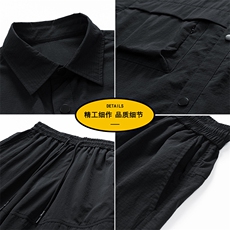 短袖衬衫男新款夏季薄款透气搭配一套短裤宽松翻领衬衣TZ072-P88，男装衬衫，星座308B-2