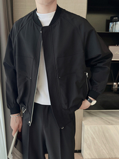 轻熟风男士秋冬纯色2025秋季长袖夹克店主风JK0816-P115，男装夹克，电商A236