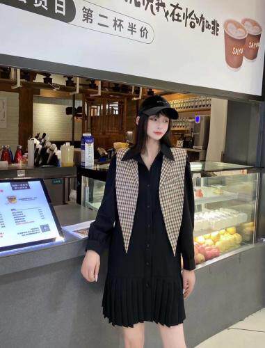 秋装新款 两件套连衣裙，女装连衣裙，衣布社R