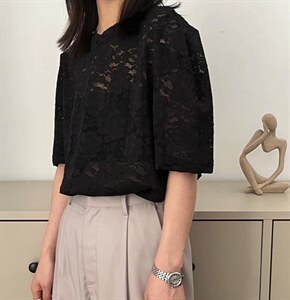折肩 蕾丝特色T图片