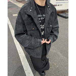 2025新款高质量美式复古工装立领口袋设计感夹克现货W8581-P90图片