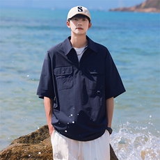 特P40无差价新款夏季时尚百搭衬衫-HC2998日系相机风，男装衬衫，电商A003