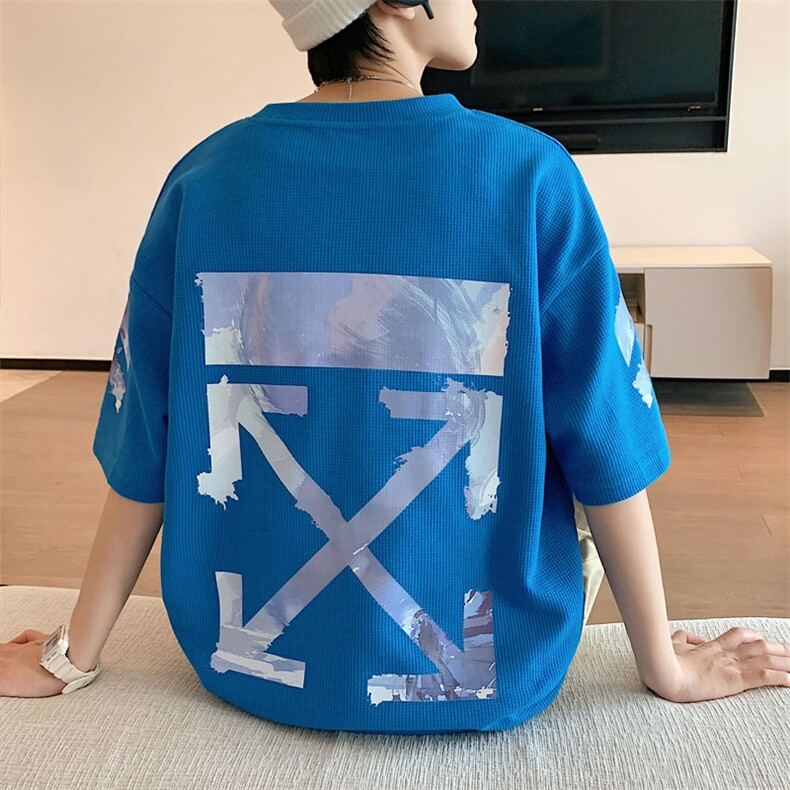 ！数据超好！2023夏季华夫格男士短袖宽松体恤衫TXH208P30图片