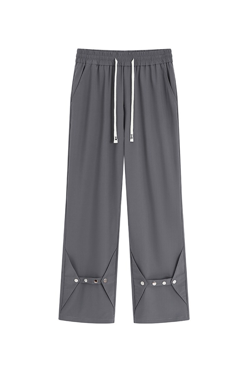 冰丝金属合扣百搭休闲裤K013平铺92%聚酯纤维8%氨纶(S-2XL)TP25,男装休闲裤,电商A088