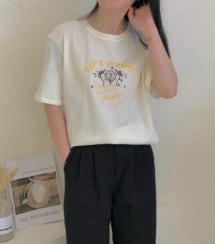 夏季新款四色韩系百搭款T恤，女装T恤，Here Bella(5F)