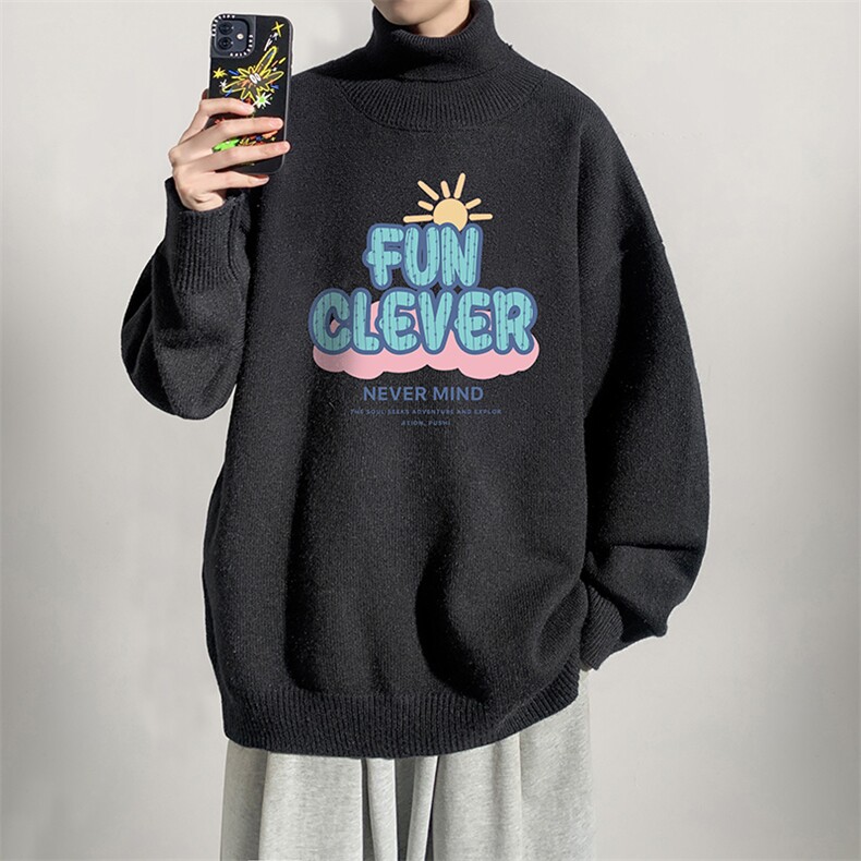 8XL高领毛衣男大码胖子堆堆领打底羊毛衫GM45377-P45加绒款-P65,男装T恤,电商A040