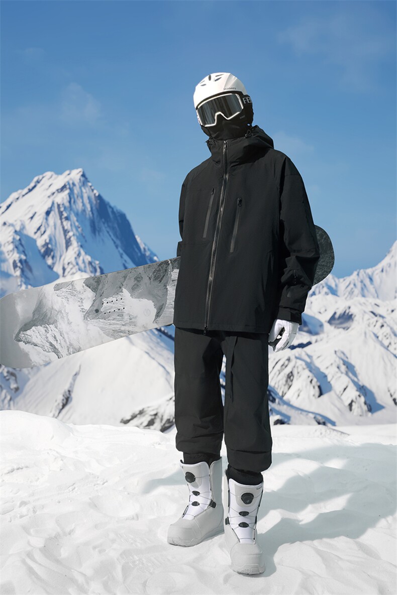 冬季单板双板防风防水拉链男加棉滑雪服套装M70+K1002J加绒-P215,男装休闲套装,电商A001