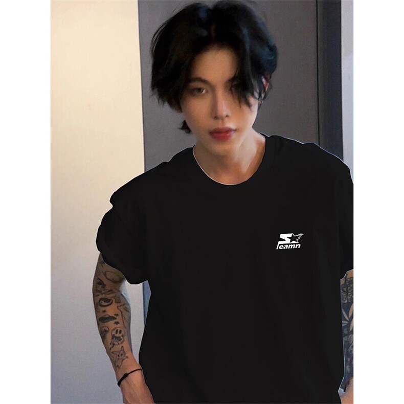 可设48小时发货支持抖音得物来样二开230克重磅美式短袖t恤MT391，男装T恤，电商A486-1