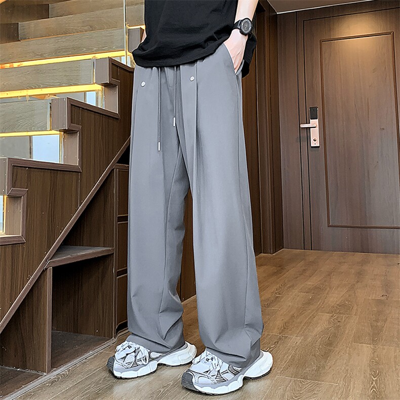 冰丝裤 夏裤休闲裤垂感西裤直筒宽松X416B-1-KL898-特P30限58图片