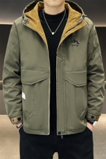 加棉加厚秋冬大码外套男士帅气连帽夹克潮流时尚男棉衣ZY801-P70，男装夹克，星座310B-3
