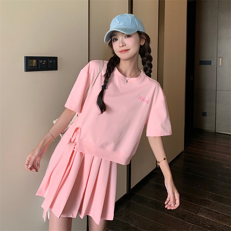 【新款 已出货】夏季 小个子粉色卫衣套装女2C052-T77-P125-K178图片