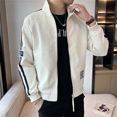 店主风春款美式休闲褶皱上衣外套立领时尚潮流夹克男JK093-P98，男装夹克，电商A413