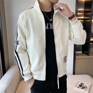 店主风春款美式休闲褶皱上衣外套立领时尚潮流夹克男JK093-P98,聚酯纤维上衣搭配图片图片