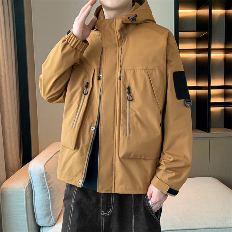 春款现货中性风三防户外夹克男连帽冲锋衣外套DSA157B-J127-P65,男装夹克,电商A157B