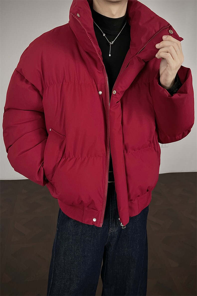冬季clean纯色棉服潮流中性加厚短款棉衣HZ8816-特P68不议价,男装棉衣,星座610B-1