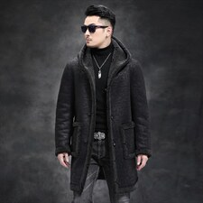 Y-K613-1冬季新款羊剪绒外套男羊毛夹克商务皮草男装P360，男装皮衣，电商B360