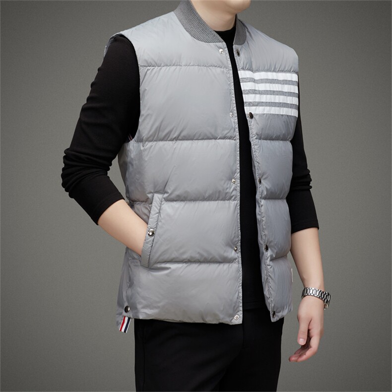 BAMJ-8939钱塘2020-2中年男士冬季厚款商务休闲羽绒服马甲P175,男装羽绒服,钱塘207-2