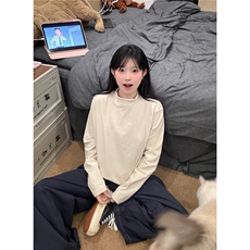 现货30万德绒小高领打底长袖T恤男女DR01-P17单装+1量大可谈，女装T恤，电商C310