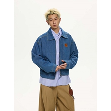 牛仔衬衫男生春秋款港风休闲潮流青少年夹克外套男装JK0494-P65，男装夹克，星座308B-2