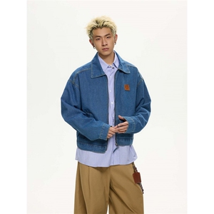 牛仔衬衫男生春秋款港风休闲潮流青少年夹克外套男装JK0494-P65图片