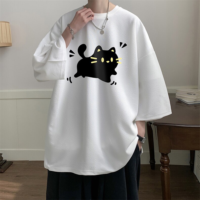 冰丝七分袖t恤男大码五分袖男短袖男中袖Q11440-P30，男装T恤，电商A040