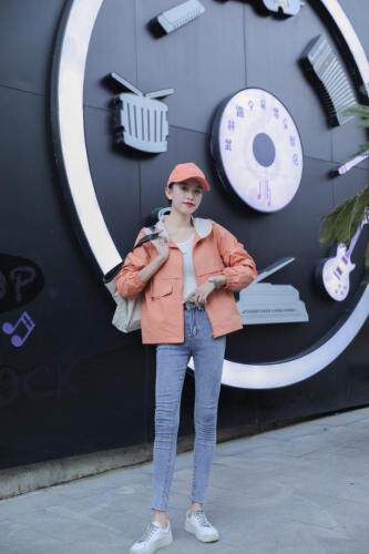 糖果色水洗棉小外套图片