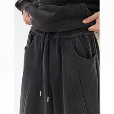 K817-P65重磅砂洗休闲裤宽松卫衣ins潮流高品质水洗直筒运动裤，女装休闲裤，电商B327