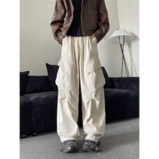 工装休闲裤男士韩版潮流高街百搭宽松2024冬季ins长裤K5946-P46，男装休闲裤，星座412-2
