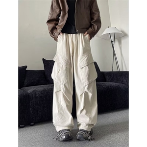 工装休闲裤男士韩版潮流高街百搭宽松2024冬季ins长裤K5946-P46图片
