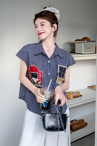 俏皮格子衬衫阔腿裤套装女夏2025新款两件套爆款高级感超火流行图片