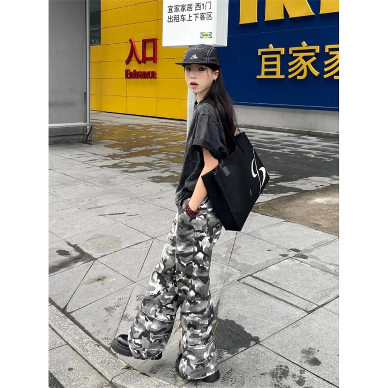 【有货】迷彩工装裤男款直筒宽松破坏感帆布裤子N0089CC-特P55,男装工装外套,星座1007（原301D）