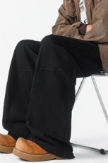 8XL-M工装裤男秋季日系男直筒宽松阔腿休闲弯刀裤子男K9177P65，男装工装外套，电商D206-1