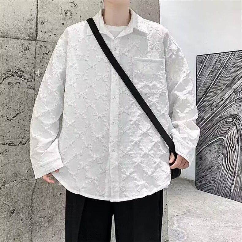 长袖衬衫男港风日系韩版潮流帅气衬衣CK151P38,男装衬衫,星座1116-2