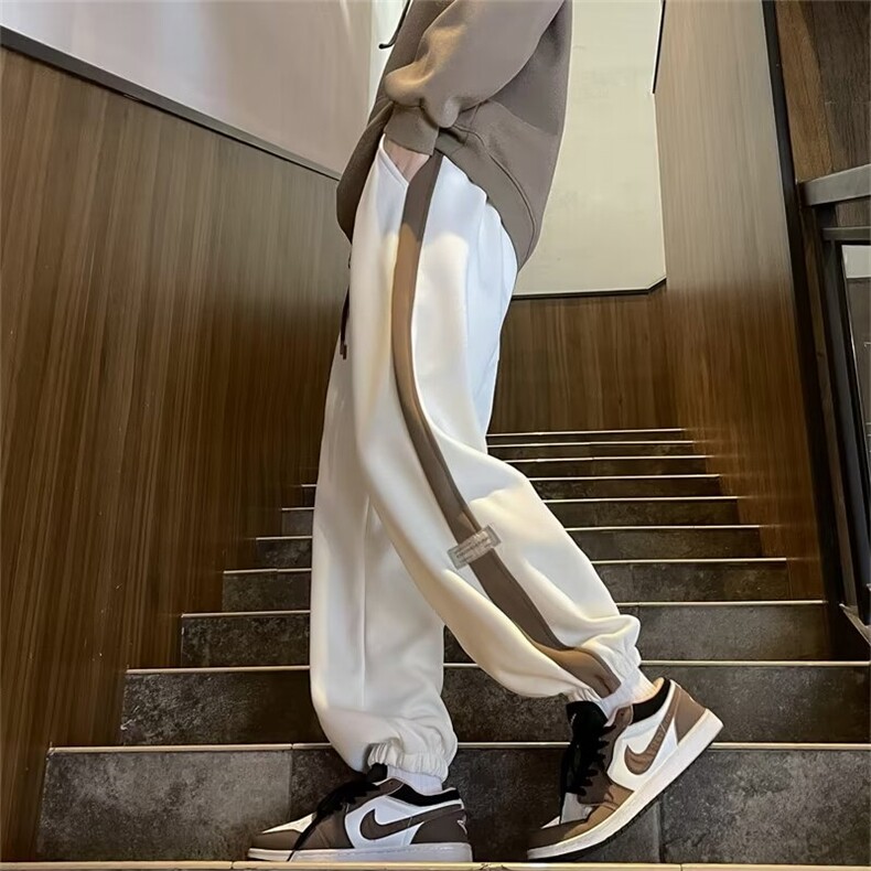 加绒加厚束脚卫裤男秋冬季美式宽松休闲裤子潮牌潮流K112-P45,男装休闲裤,星座1109-3