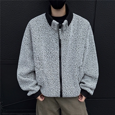 黑墙秋季工装夹克潮牌银丝斜纹雪尼尔翻领休闲外套A436-6109-P75，男装夹克，电商A436