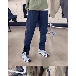 蓝色美式机能软壳冲锋裤男款秋冬防水加绒工装裤子修身徒步登山裤图片
