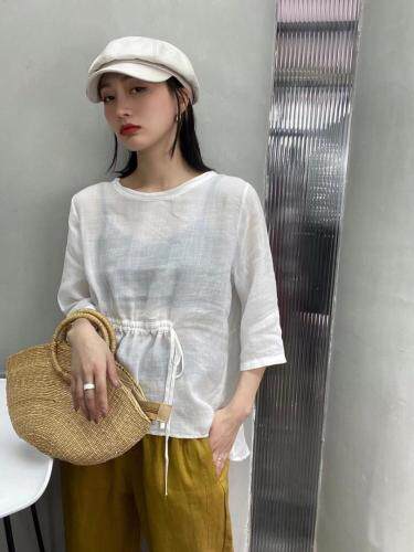 纯苎麻上衣，女装，独上素帛