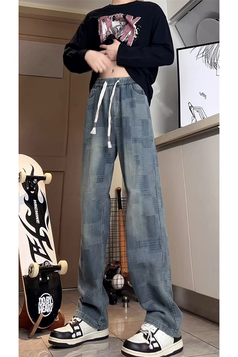 A178秋冬季新款美式休闲牛仔裤男直筒宽松9312P52限价68,男装牛仔裤,电商A178