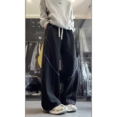 M36-P35运动裤男士2025春季新款休闲宽松直筒长裤男生美式潮，女装休闲裤，电商B323A