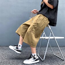 男夏季潮流时尚休闲短裤六七分裤子卡其K205P35图片