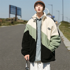 冬季加绒加厚棉服羊羔绒开衫百搭潮流青少年外套男装MY105P95，男装夹克，电商A086