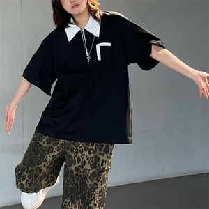 美式复古Polo短袖T恤男女2025夏季新款潮牌痞帅简约百搭半袖上衣图片