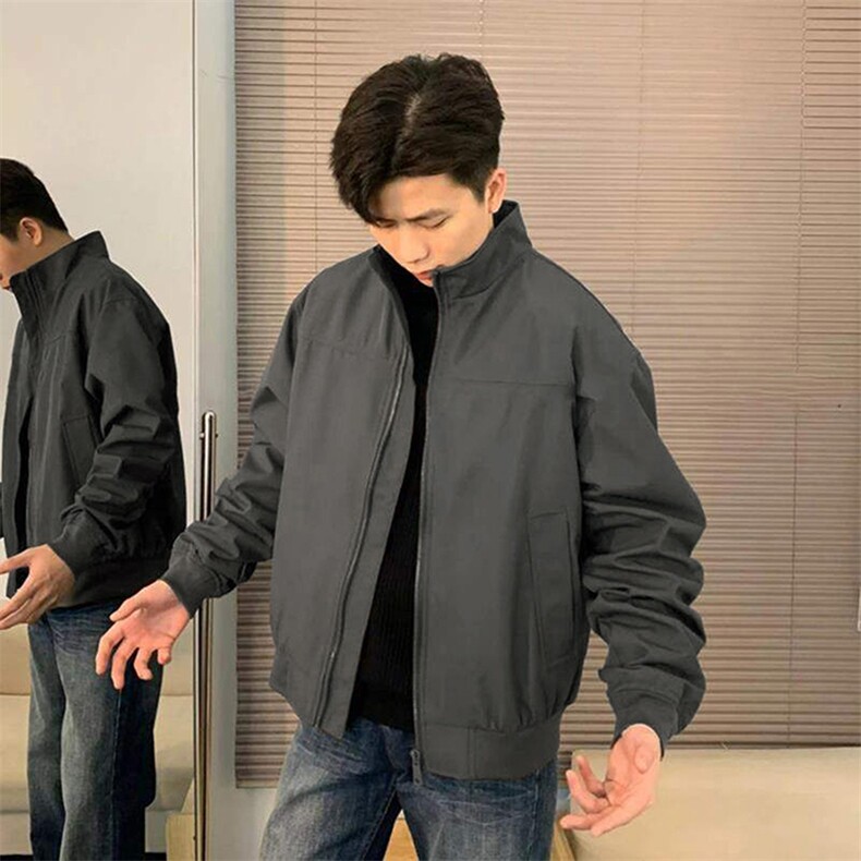 网图美式飞行夹克男秋季新款立领棒球服工装外套-A2198TP58无差价图片