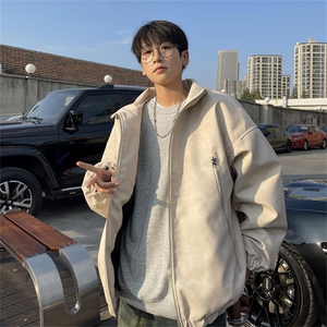 （抖音）美式机车PU水洗晕染做旧加厚皮棉衣XZ301A PY002P128图片