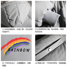 MY16064-P100加厚加绒连帽衣男大码服男面包服男网格挂拍，男装棉衣，电商A040A