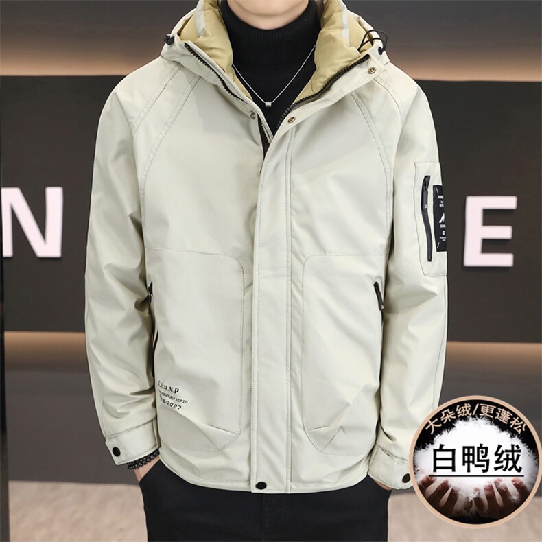 冬季新款白鸭绒户外防寒工装连帽羽绒服外套上衣男1811P170图片