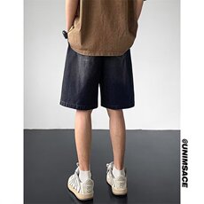 牛仔短裤男夏季美式复古痞帅五分潮牌小众休闲裤子男DK1704-p38，男装牛仔裤，星座302B